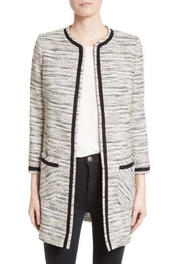 Women's Helene Berman Longline Tweed Jacket - Black