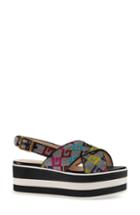 Women's Gucci Peggy Flatform Sandal Us / 40eu - Metallic