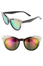 Women's Leith 53mm Crystal Embellished Cat Eye Sunglasses -