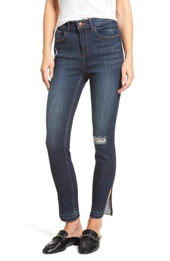 Women's Sp Black Split Hem Skinny Jeans