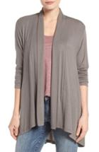 Women's Bobeau High/low Jersey Cardigan, Size - Blue