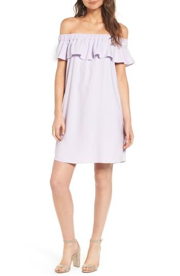 Women's Chelsea28 Off The Shoulder Crepe Dress, Size - Purple