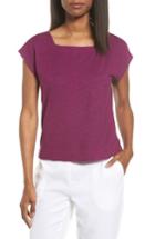 Women's Eileen Fisher Hemp & Organic Cotton Knit Crop Top - Purple
