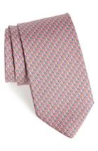 Men's Salvatore Ferragamo Edwin Print Silk Tie, Size - Pink