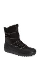 Women's Ecco Soft 7 Tred Waterproof Genuine Shearling Lined Bootie -8.5us / 39eu - Black