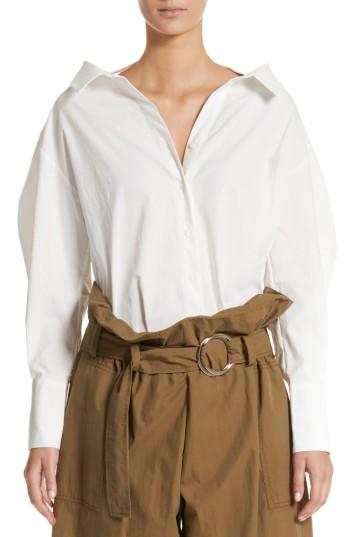 Women's Rejina Pyo Rosa Strap Detail Poplin Shirt - Ivory