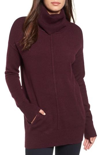 Women's Rdi Scrunched Turtleneck Sweater - Burgundy