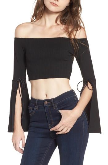 Women's Privacy Please Benny Off The Shoulder Crop Top