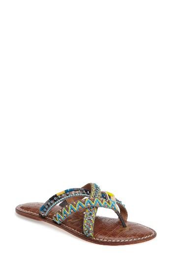 Women's Sam Edelman Karly Beaded Slide Sandal M - Blue