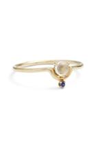 Women's Wwake Nestled Moonstone & Sapphire Ring