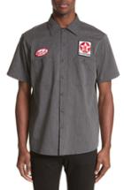 Men's R13 Mechanice Short Sleeve Woven Shirt - Grey