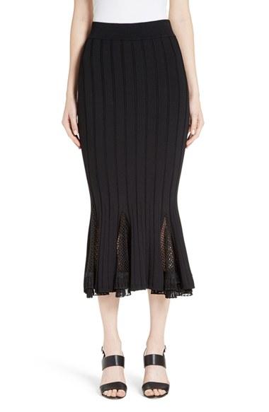 Women's Jonathan Simkhai Rib Knit Trumpet Skirt