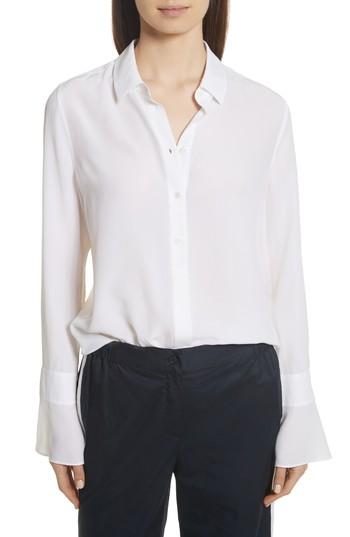 Women's Equipment Daphine Bell Cuff Silk Shirt - White
