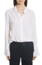 Women's Equipment Daphine Bell Cuff Silk Shirt - White