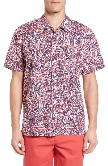 Men's Columbia Pfg Trollers Best Print Shirt, Size - Red