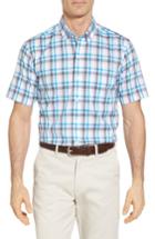 Men's Cutter & Buck Sebastian Classic Fit Non-iron Plaid Sport Shirt