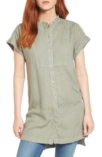 Women's Caslon Button Front Tunic - Green
