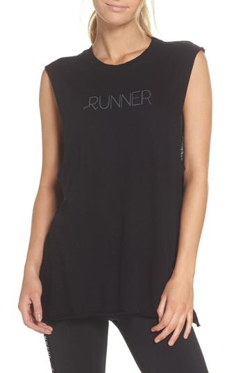 Women's Good Hyouman Aquilera Runner Tank - Black