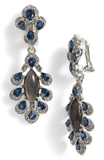 Women's Oscar De La Renta Parlor Crystal Clip Earrings