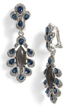 Women's Oscar De La Renta Parlor Crystal Clip Earrings