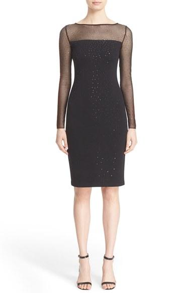 Women's St. John Collection Sequin Embellished Shimmer Milano Knit Dress