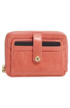 Women's Hobo 'katya' Leather Wallet - Pink