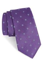 Men's Nordstrom Men's Shop Dazzle Neat Silk Tie, Size - Purple