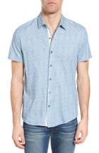 Men's W.r.k Metropolitan Brick Slim Fit Linen Sport Shirt - Blue