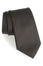 Men's Canali Microdot Silk Tie, Size - Black