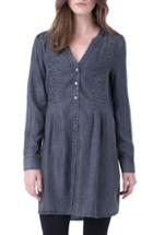 Women's Vince Camuto Ruched Sleeve Sheer Detail Blouse