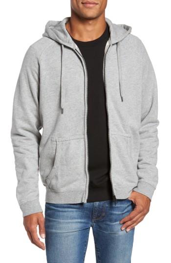 Men's Frame French Terry Zip Hoodie - Grey