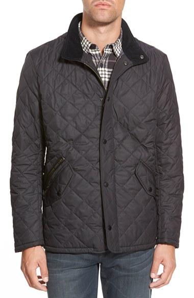 Men's Barbour 'chelsea' Regular Fit Quilted Jacket - Blue