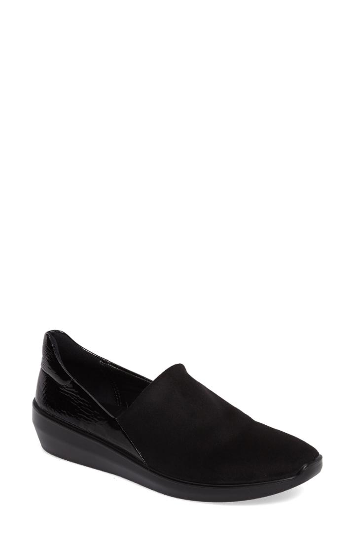Women's Ecco Incise Urban Slip-on Wedge -9.5us / 40eu - Black