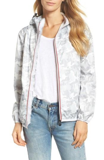 Women's O8 Lifestyle Print Packable Rain Jacket - White