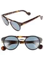 Women's Moncler 50mm Keyhole Sunglasses - Grey/ Other / Blue