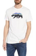 Men's Patagonia Fitz Roy Bear Crewneck T-shirt - White