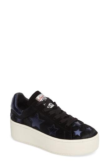 Women's Ash Cult Star Calf Hair Sneaker Eu - Black