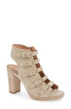 Women's Kenneth Cole New York 'kennedy' Buckle Strap Block Heel Sandal M - Beige
