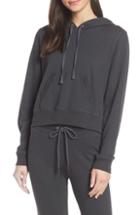 Women's David Lerner Back Zip Crop Hoodie - Black