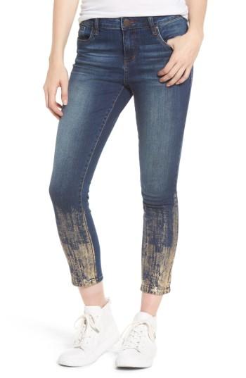 Women's Sts Blue Piper Foil Crop Skinny Jeans - Blue