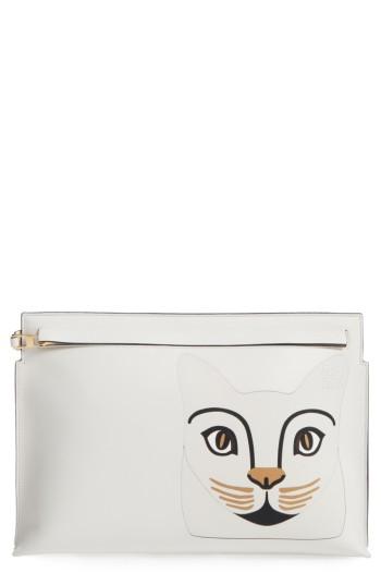 Loewe Cat Clutch - White