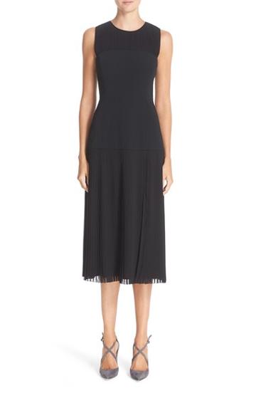 Women's Nordstrom Signature And Caroline Issa Pleated Stretch Satin Dress