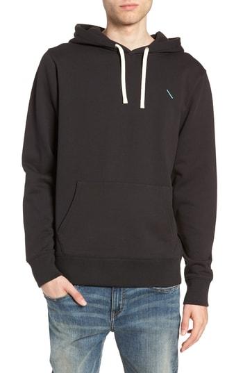 Men's Saturdays Nyc Ditch Embroidered Chest Slash Hooded Sweatshirt - Black