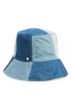 Women's Bcbgmaxazria Patchwork Denim Bucket Hat - Blue