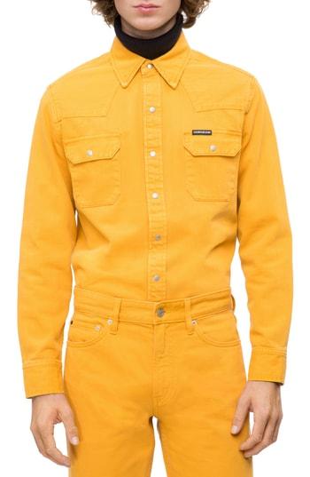 Men's Calvin Klein Jeans Western Shirt - Yellow