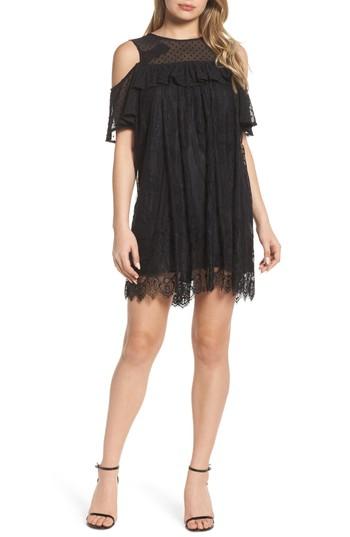 Women's Foxiedox Babette Cold Shoulder Trapeze Dress - Black