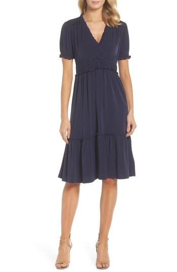 Women's Michael Michael Kors Ruffle Smocked Dress - Blue