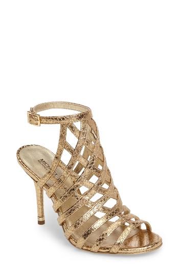 Women's Michael Michael Kors Trinity Sandal .5 M - Metallic