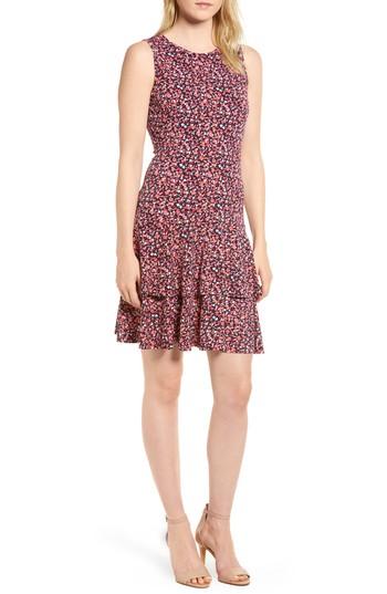 Women's Michael Michael Kors Wildflower Flounce Sleeveless Dress - Pink