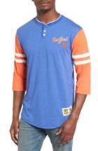 Men's Mitchell & Ness Home Stretch - New York Mets Henley
